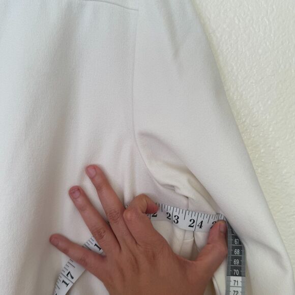 Chico's Blazer Square-Cut Crepe Jacket Size 3/XL Ivory Career Office Business - Picture 12 of 12